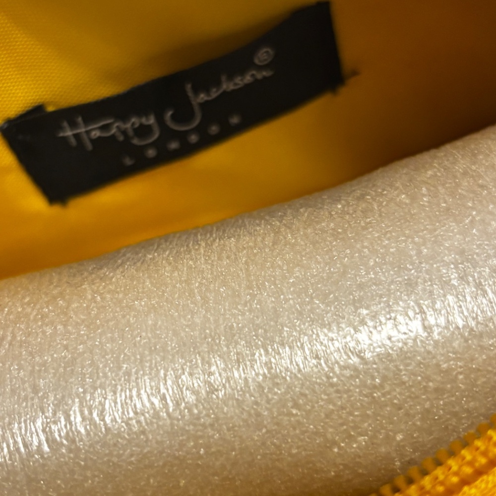 Happy Jackson London  Pencil Case Orange with Yellow Zipper - Picture 3 of 9